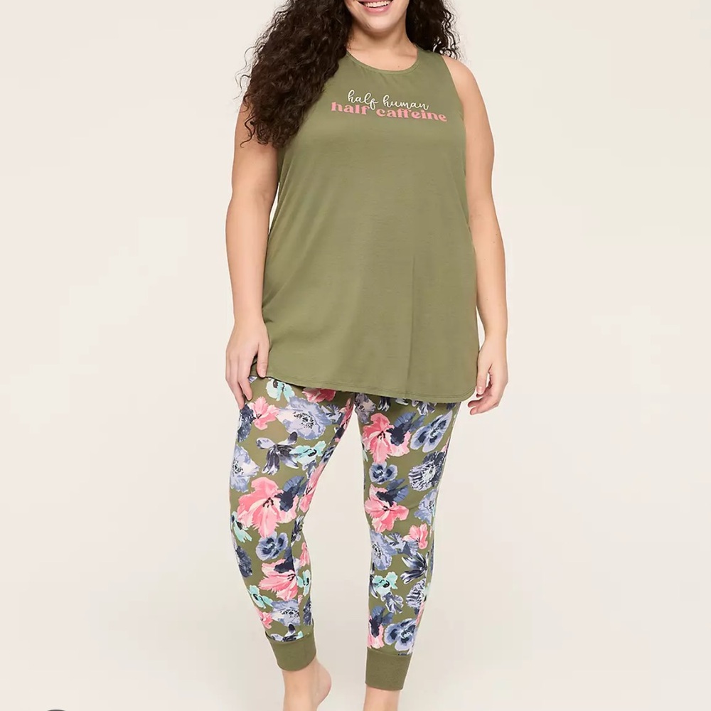 Lane Bryant Comfy Cotton Racerback Tunic & Legging Pj Set